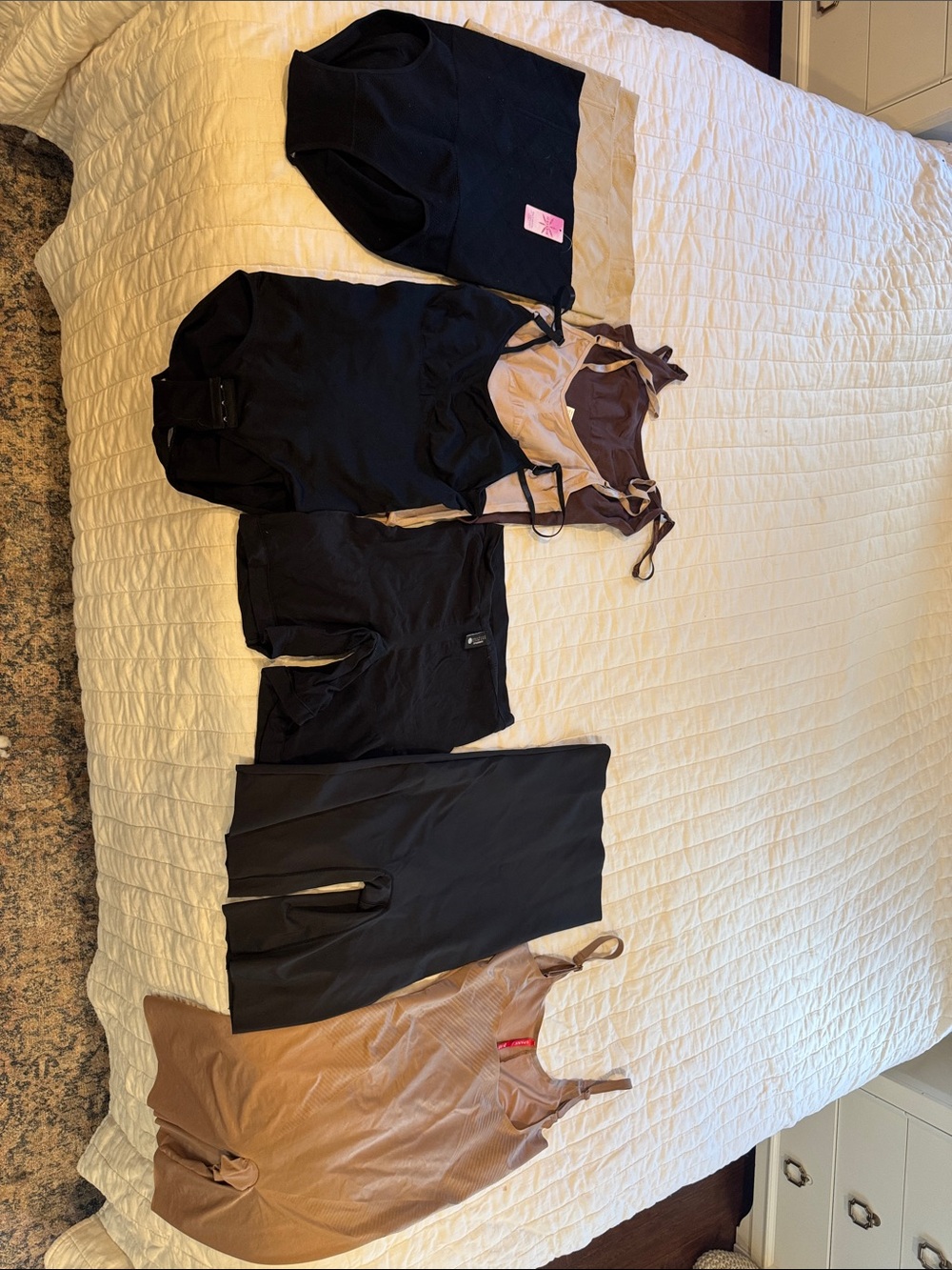 SPANX Black and Brown Legging & Tank Set